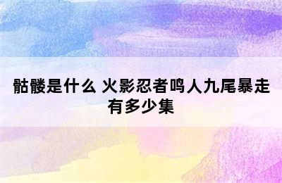 火影忍者387集里面,鸣人暴走,九尾差点失控时,鸣人身体外面出现的骨头/骷髅是什么 火影忍者鸣人九尾暴走有多少集